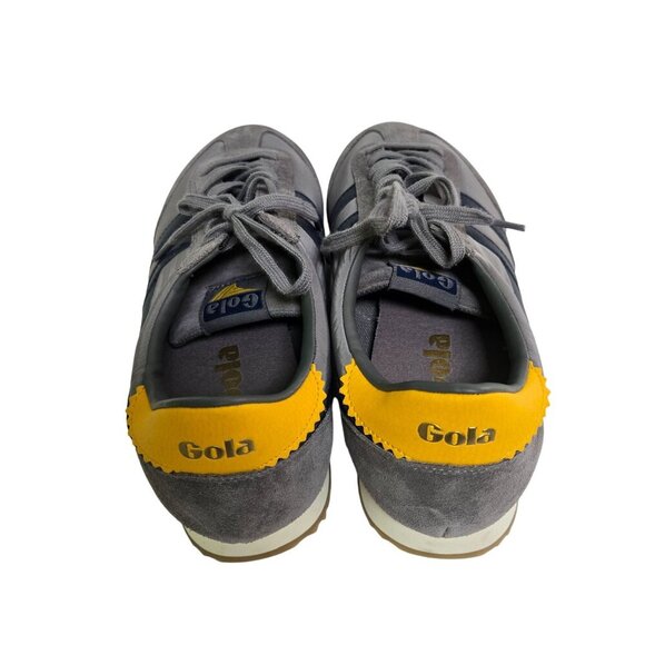 Gola Boston 78 Gray Navy Yellow Suede Leather Textile Sneakers Size 10 - Picture 5 of 9
